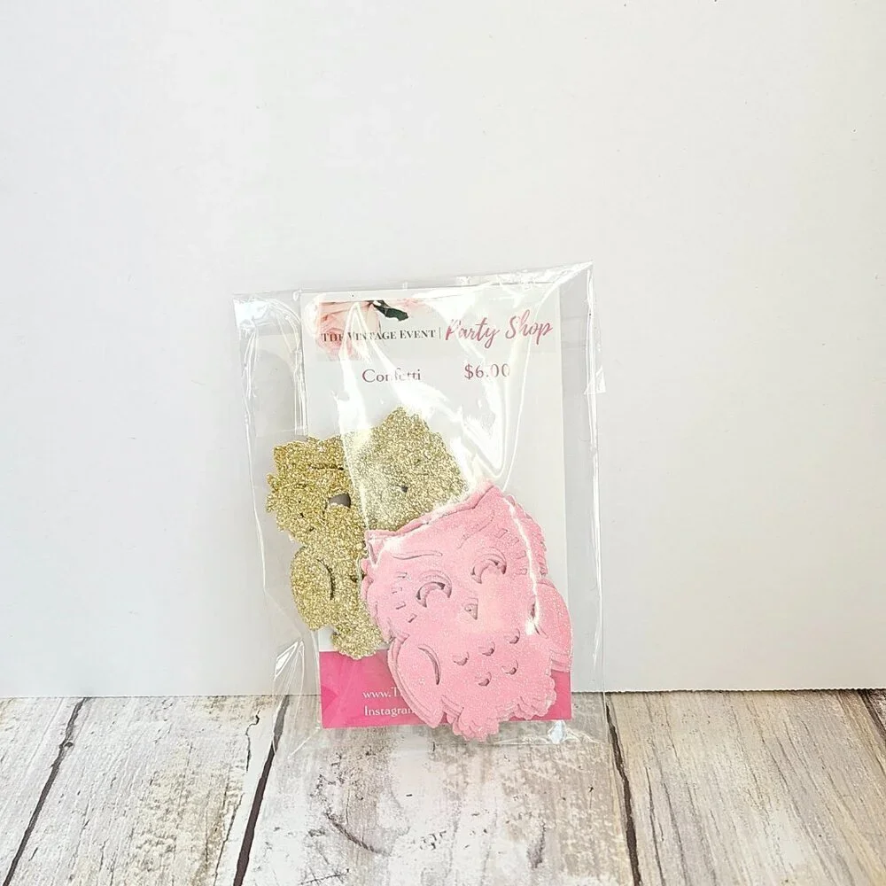 80 Pieces Owl Confetti for a Birthday Party- Boho